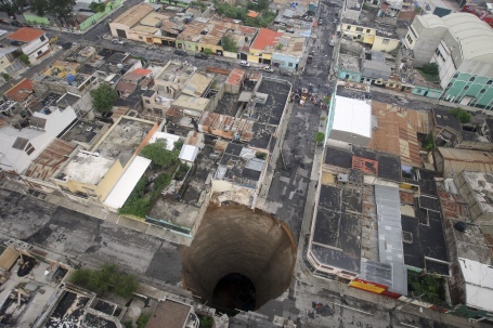 Guatamala Sink Hole Bird's Eye View